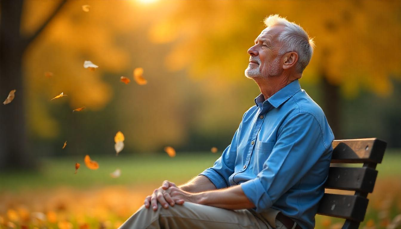 Person meditating outdoors, symbolizing mental clarity.
